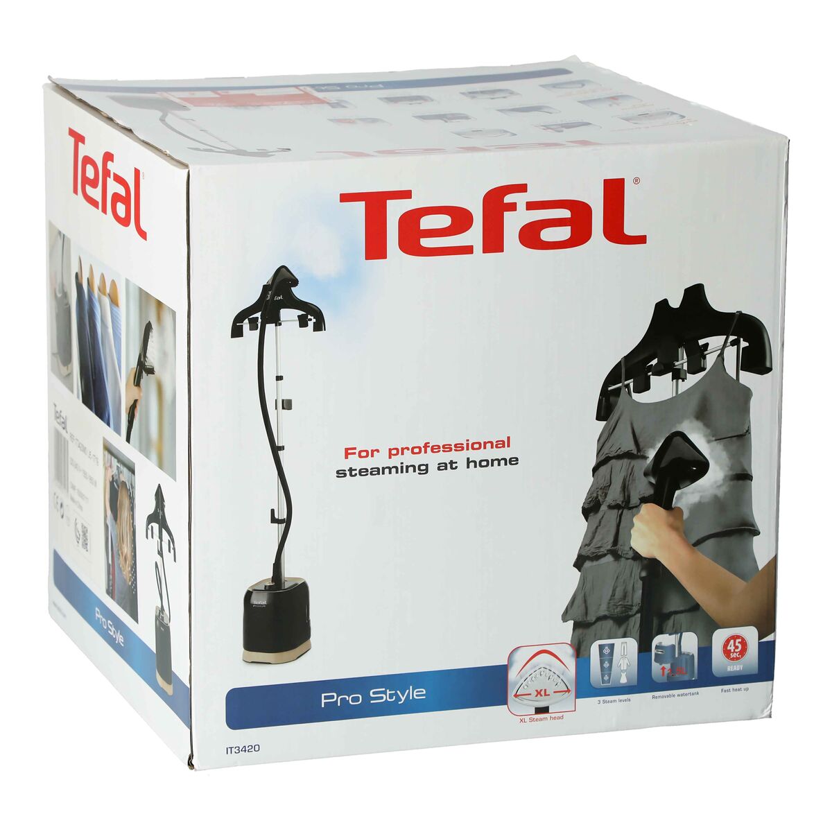 Tefal 1700 W Extra Large Metal Head Pro Style Garment Streamer Black IT3420M0